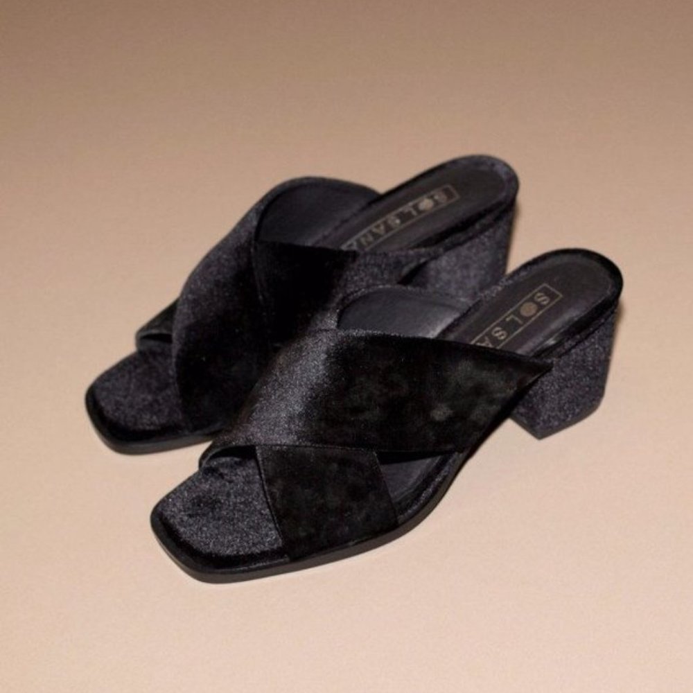 Sold Sana Tilda Mule in Black Velvet Size 37